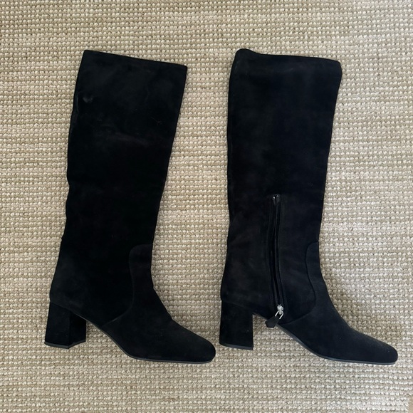 Prada black suede below the knee boot size 8.5 - Picture 1 of 4